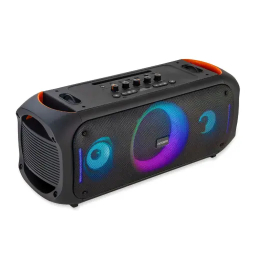 [ARG-SP-4075BK] Corneta ARGOMTECH Rave 75 1500W RMS + Incluye MIC, Control y Correa +  Batería: 7000mAh + TWS - Negro