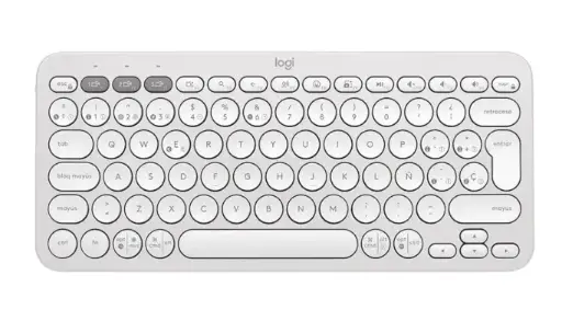 [920-011784] Teclado Inalámbrico LOGITECH K380s Pebble Keys 2 SLIM Silencioso - Blanco