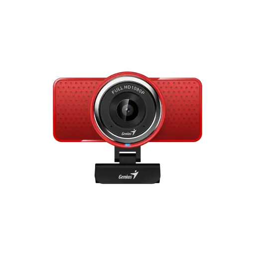 [32200001407] Camara Webcam GENIUS ECAM 8000/ HD1080/ USB/ Enfoque fijo/ MC / Rojo