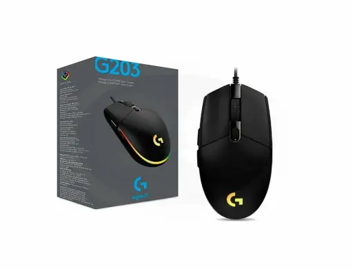 [910-005790] Mouse LOGITECH Gaming  G203 Negro Lightsync - RGB (6 Botones - 8000 DPI - USB)
