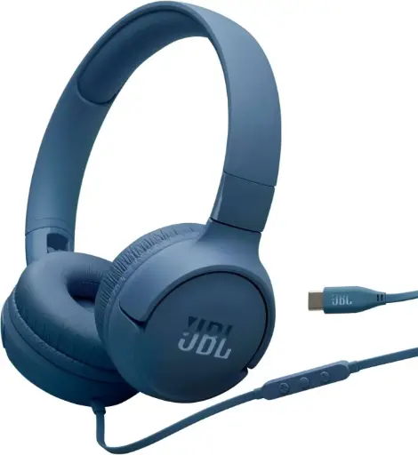 [050036412346] Audifonos JBL Tune 520C Azul (Cable USB-C)